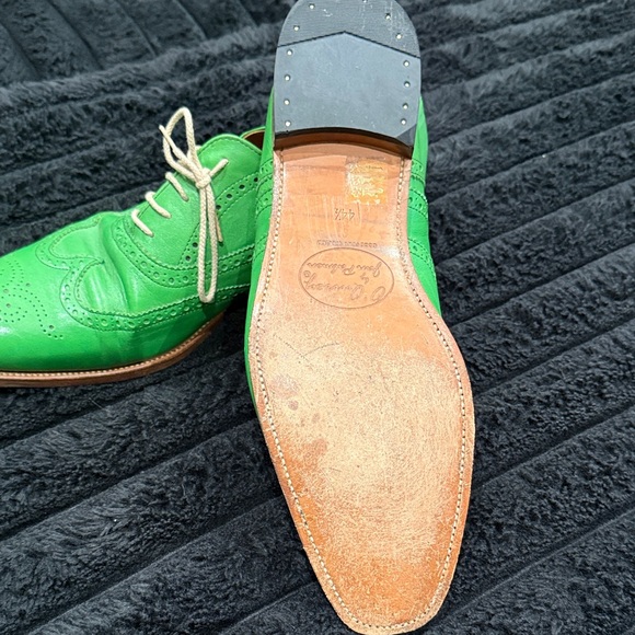 Jan Palmen Bright Green Leather Oxfords